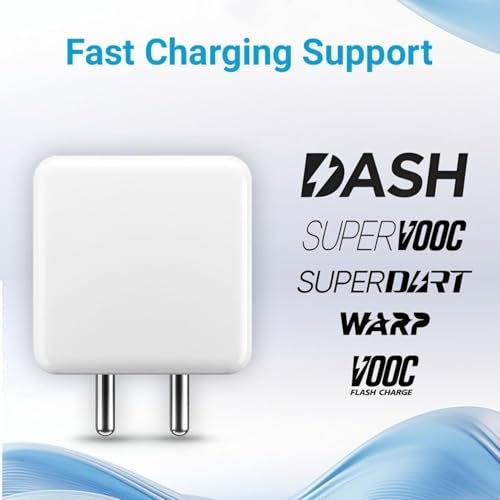StuffHoods OneePlus 80W SUPERVOOC Fast Charger Type-C Cable | 80W USB Charger for OneePlus, Realmee, Oppoo, Redmi, Xiaomi, Poco, iQOO, Samsungg | Supports Dart, Dash, Warp, Vooc, SuperVooc, QC 3.0 Charge (Combo) - Image 2