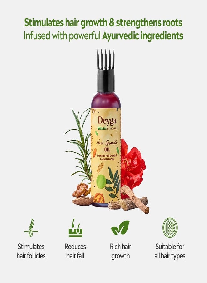 Deyga Hair Growth Oil | Promotes Hair Growth | Reduces Hairfall | Repairs Damaged Hair | Makes Hair Soft & Smooth | Infused with Hibiscus, Rosemary & Grapeseed Oil (100ml Hair Growth Oil) | Suits Men and Women - Image 4
