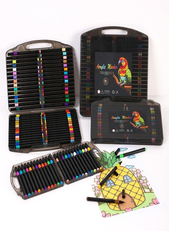 SKYWORK 12pcs Colourful Art Markers Sketch Pens Tip Brush Pens Felt Tip Art Markers Pen Set Colors for Kids and Adults Colouring Book Supplies Fineliner Tip Brush Marker for Drawing Sketching - Image 5