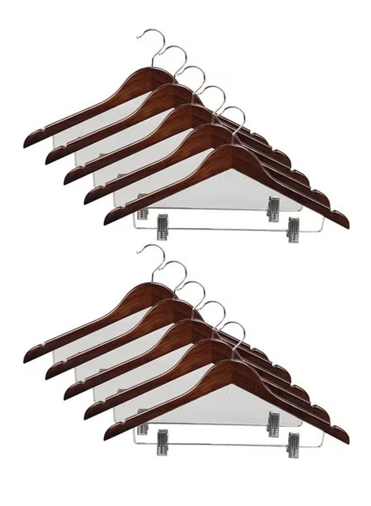 كيكي حامل بدلات وسراويل خشبي عالي الجودة مع شماعات على الكتف 10 - Image 1