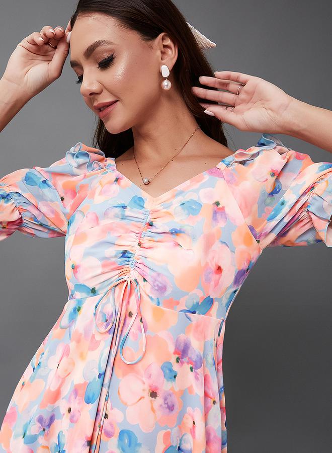 Styli Floral Print Dress  - Image 5