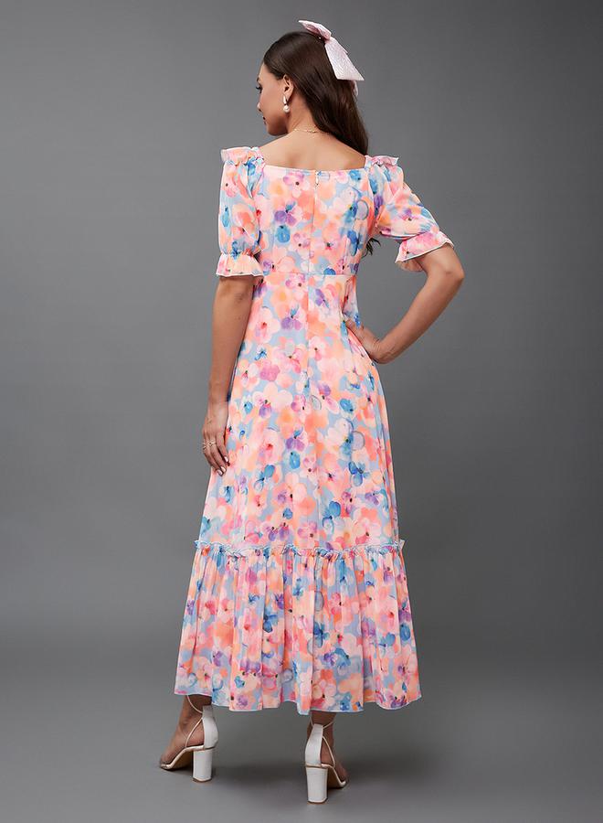 Styli Floral Print Dress  - Image 4