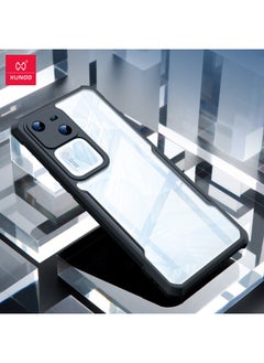 XUNDD VIVO V30 5G Case, Transparent Acrylic Back Panel + Black TPU Soft Frame Case Cover, Military Grade Anti-Drop Shockproof Case for VIVO V30, Super Anti-Fall Back Cover for VIVO V30 5G, Clear/Black  - Image 2