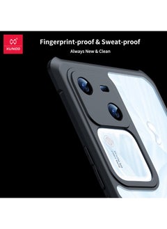 XUNDD VIVO V30 5G Case, Transparent Acrylic Back Panel + Black TPU Soft Frame Case Cover, Military Grade Anti-Drop Shockproof Case for VIVO V30, Super Anti-Fall Back Cover for VIVO V30 5G, Clear/Black  - Image 5