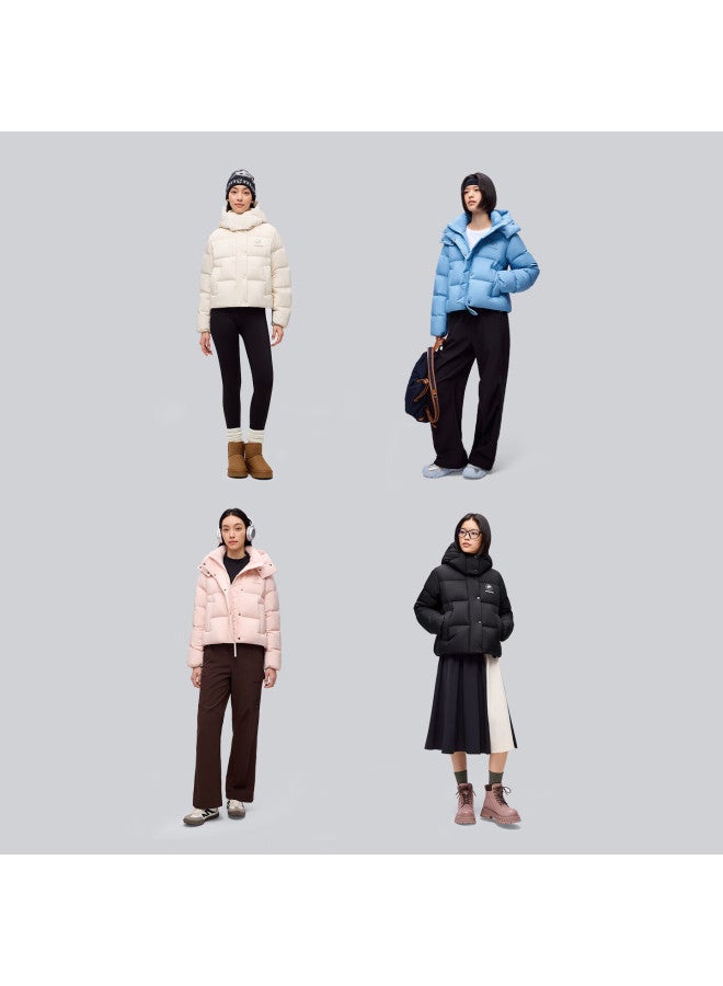 Panda Zhang Yuxi Same Style [yunjuan] Women's Anti-static Autumn Winter Detachable Hood Short Down Jacket 8241, S