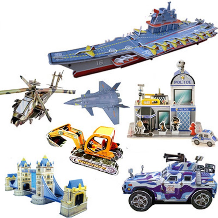 Large Children'S 3D Three-Dimensional Paper Jigsaw Puzzle Model Jigsaw Puzzle 3D Three-Dimensional Jigsaw Puzzle Model Toy - Image 3