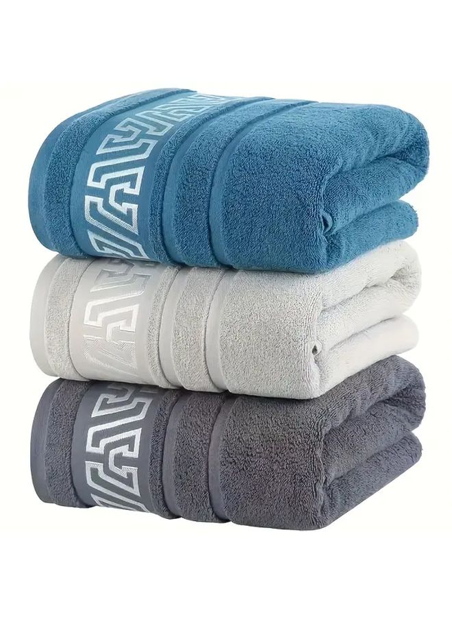Blue Large Super Absorbent Quick Drying Lint Free Towel for Spa Gym Home - Image 1