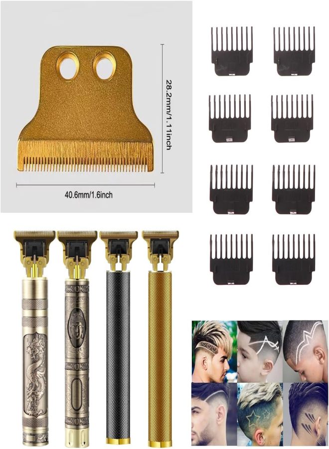 8-Piece T-shaped cutter head haircut limit comb (including 1.5mm, 2mm, 3mm, 4mm specifications) - Image 2