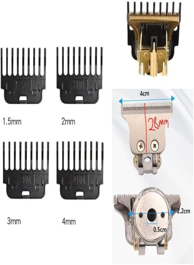 8-Piece T-shaped cutter head haircut limit comb (including 1.5mm, 2mm, 3mm, 4mm specifications) - Image 3