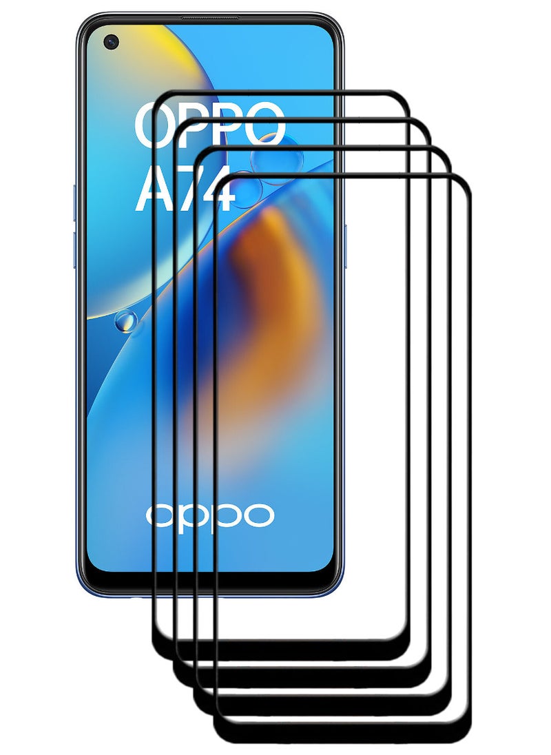 ACLIX 4 Pieces Antistatic ESD Dustproof Premium Quality High Definition Tempered Glass Screen Protector Designed For Oppo A74 - Image 1