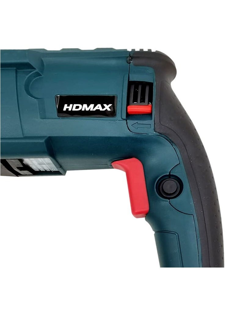 Hdmax 800W Rotary Hammer Drill With Chisels 28mm 800 W  1300 RPM