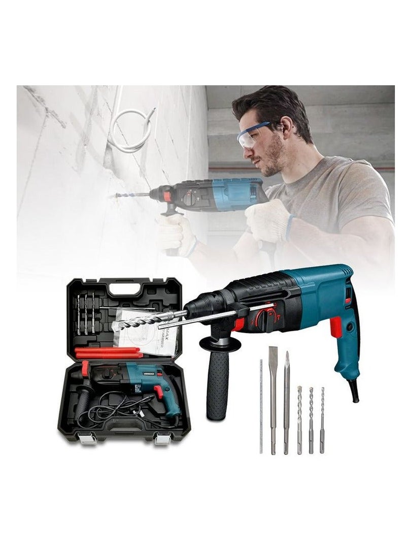 اتش دي ماكس مثقاب المطرقة الدورانية Hdmax 800 واط مع الأزاميل 28 مم 800 واط - Image 1