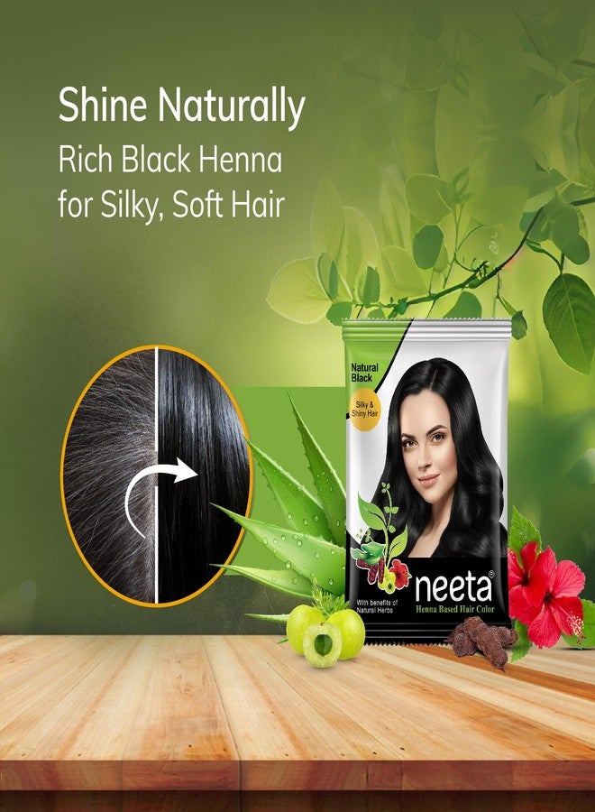 Neeta Henna Based Hair Color Natural Black 10g Pack of 10, Silky Soft and Shiny Powder Hair Colour with Benefits of 5 Natural Herbs - Image 5