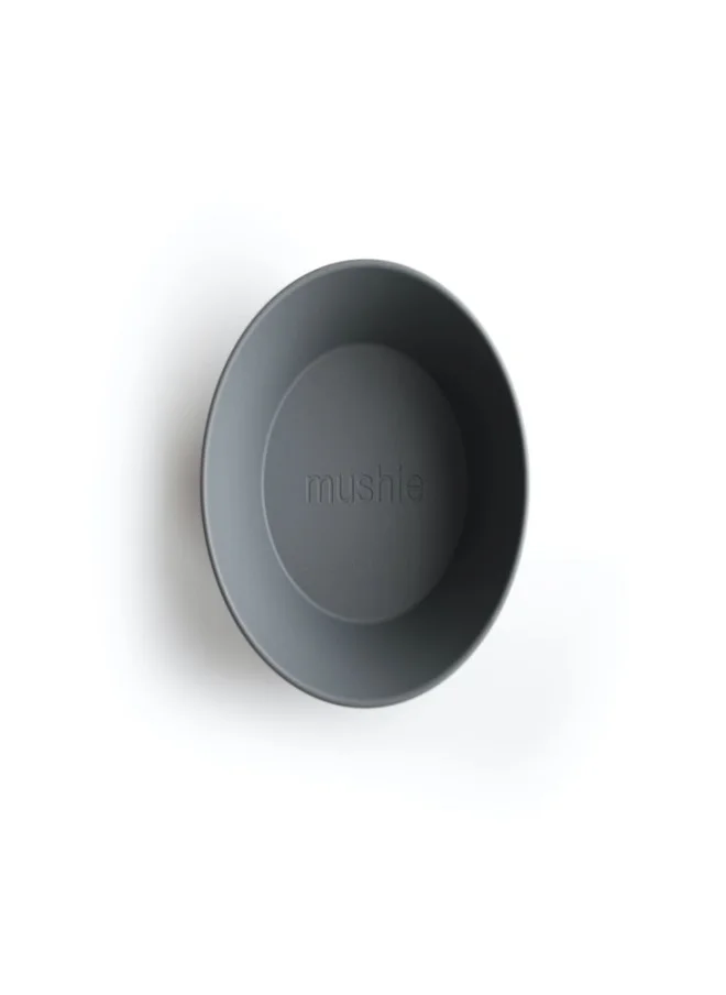 mushie Set Of 2 Round Dinner Bowls - Smoke