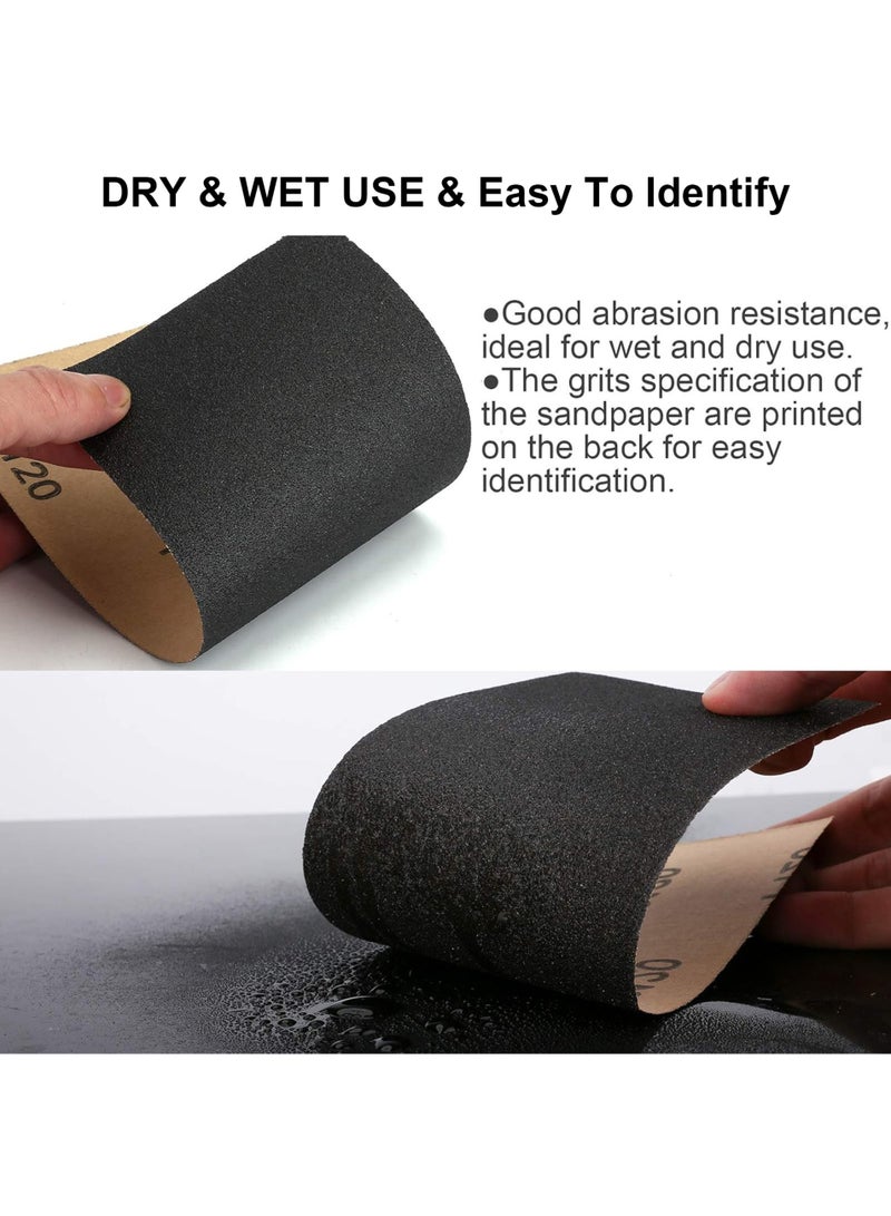 Sand Paper, 48 PCS Sandpaper, 240 to 5000 Assorted Grit Sandpaper Sheets, 9*3.6 Inch Premium Wet Dry Sandpaper for Wood Furniture Finishing, Metal Sanding, Automotive Polishing - Image 4