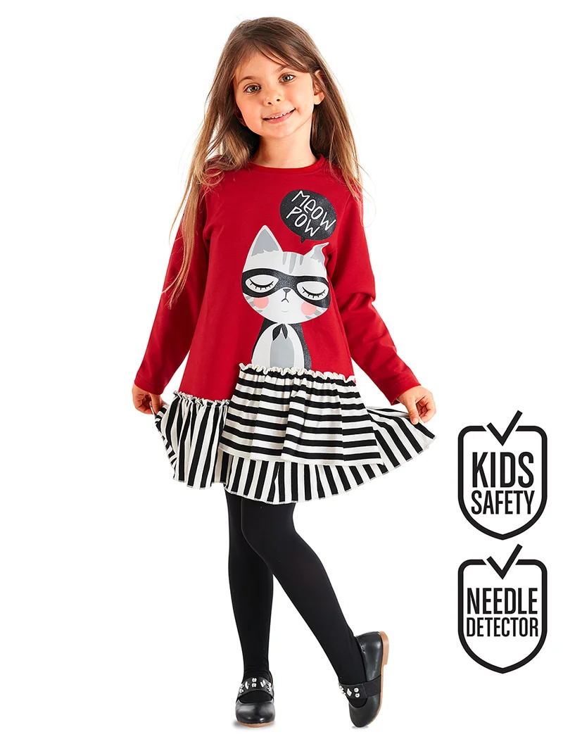 MSHB&G Meow Pow Red Girl Dress