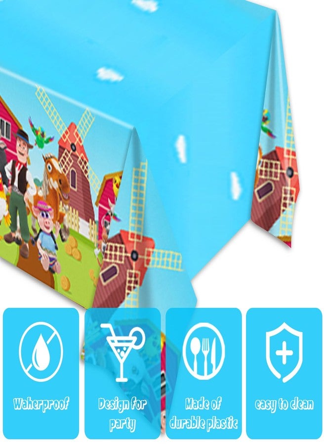 Bahteliv 2Pack Lai Granja De Zenoon Tablecloth Disposable Tablecover Birthday Party Supplies and Decorations for Kid Boy Baby Shower Rectangle Tables 70"X42" - Image 2