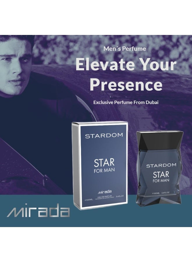 ميرادا ستاردوم ستار للرجال او دي بارفان 100 مل - Image 4