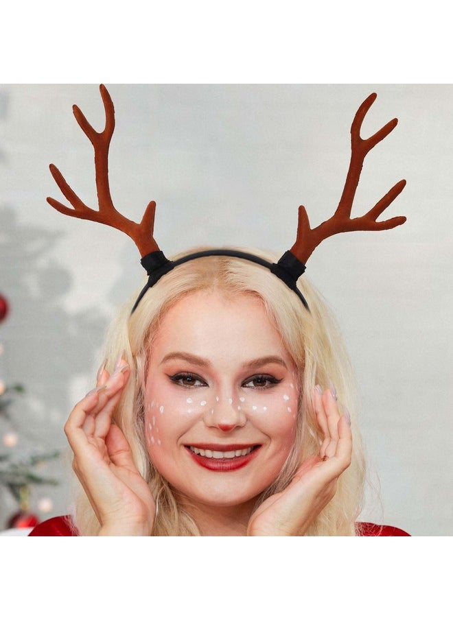 Olbye - Deer Antlers Headband Women’S Deer Costume Accessories Reindeer Antler Headpiece Fawn Horn Headband Halloween Cosplay Costume Ears Holiday Party Accessories For Women And Girls (Deer Ears C) - Image 1