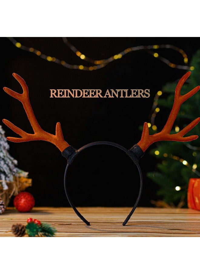 Olbye - Deer Antlers Headband Women’S Deer Costume Accessories Reindeer Antler Headpiece Fawn Horn Headband Halloween Cosplay Costume Ears Holiday Party Accessories For Women And Girls (Deer Ears C) - Image 1