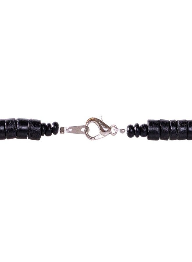 BlueRica Rasta Coconut Shell Beads Necklace (18") - Image 4