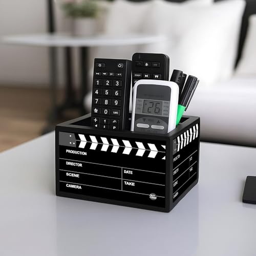 Nutcase Designer Wooden Remote Control Holder Stand Organizer Caddy for TV/AC Remotes-Multipurpose Desk Organiser-6�x4�x4�- Filmy - Image 2