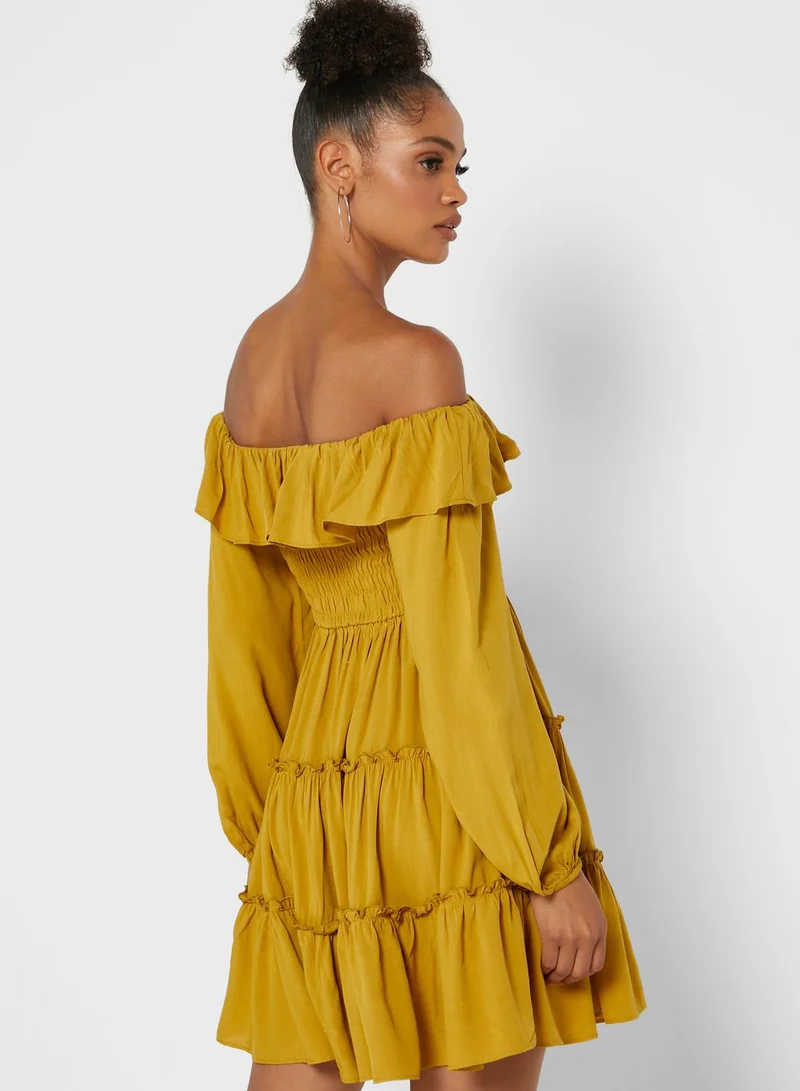 FOREVER 21 Overlay Bardot Dress
