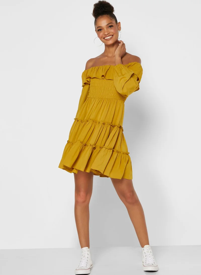 FOREVER 21 Overlay Bardot Dress