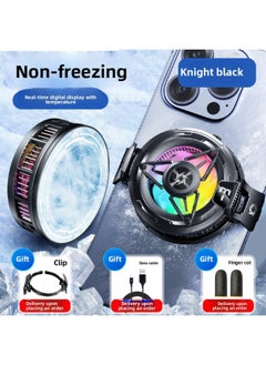 SL59 Mobile Phone Radiator Icing Magnetic Semiconductor Digital Display Temperature Control Can Be Back Clip Heat Dissipation Artifact-Colour:Sl59 [magnetic Suction + Non-freezing + Digital Display + Clip]]
