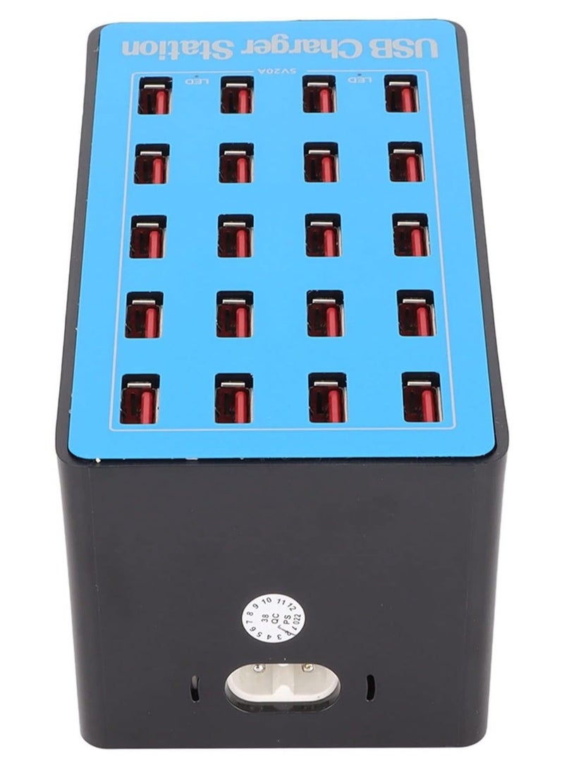 Smart USB Charger Station 20 Ports 100W Multi-Port USB Charger with Smart Detection to charge smartphones tablets and other USB devices - Image 2