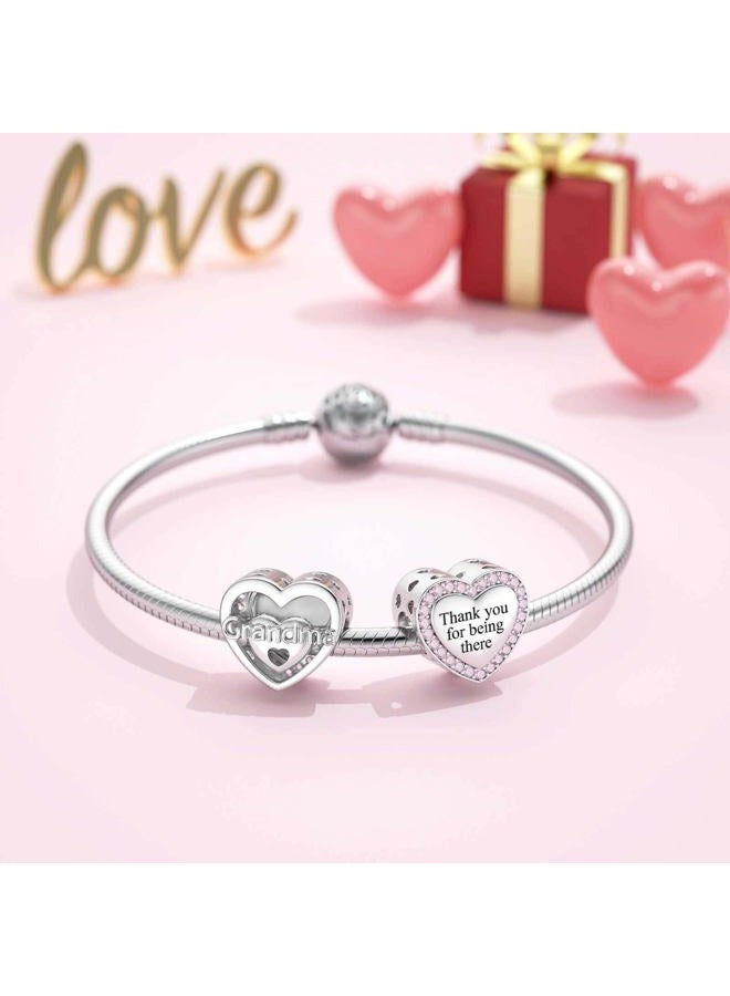 SEVENWELL Nana Charms for Pandora Charms Grandma Grandmother Charms 925 Sterling Silver Charm Thank You for Being There - Image 4