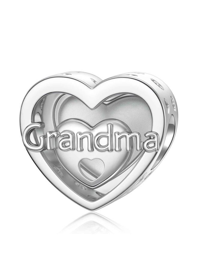 SEVENWELL Nana Charms for Pandora Charms Grandma Grandmother Charms 925 Sterling Silver Charm Thank You for Being There - Image 1