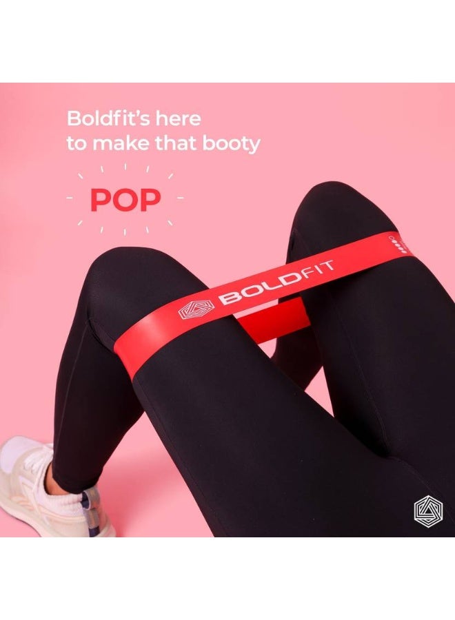 BOLDFIT BOLDFIT Resistance Bands Mini Loop Perfect for Toning & Home Workout.(Carry Bag Included) Resistance Band  (Black, Pack of 5)  - Image 4