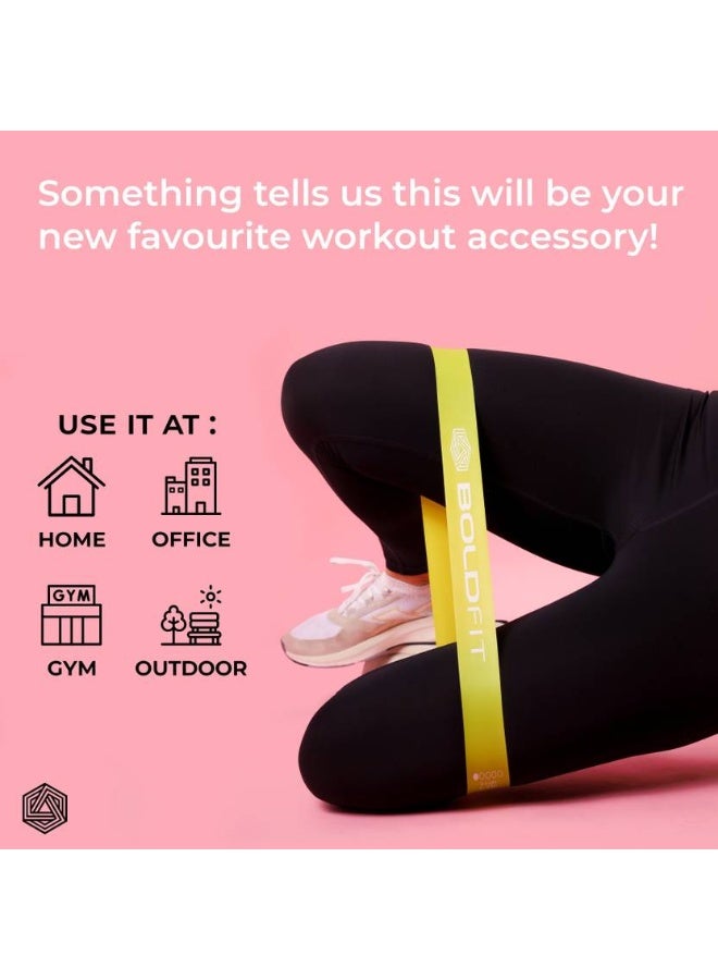 BOLDFIT BOLDFIT Resistance Bands Mini Loop Perfect for Toning & Home Workout.(Carry Bag Included) Resistance Band  (Black, Pack of 5)  - Image 3