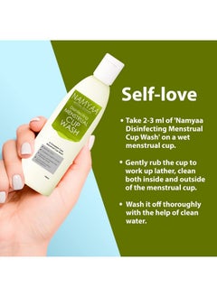 NAMYAA Disinfecting Menstrual Cup Wash-Paraben & Sulphate Free With Tea Tree Oil & Silver Colloidal-100Ml  - Image 3
