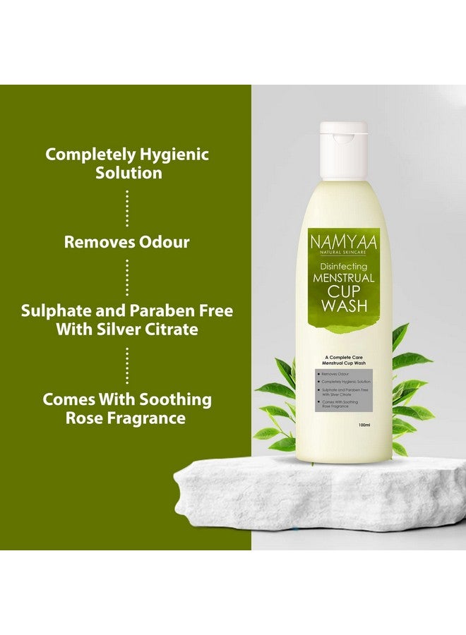 NAMYAA Disinfecting Menstrual Cup Wash-Paraben & Sulphate Free With Tea Tree Oil & Silver Colloidal-100Ml - Image 2