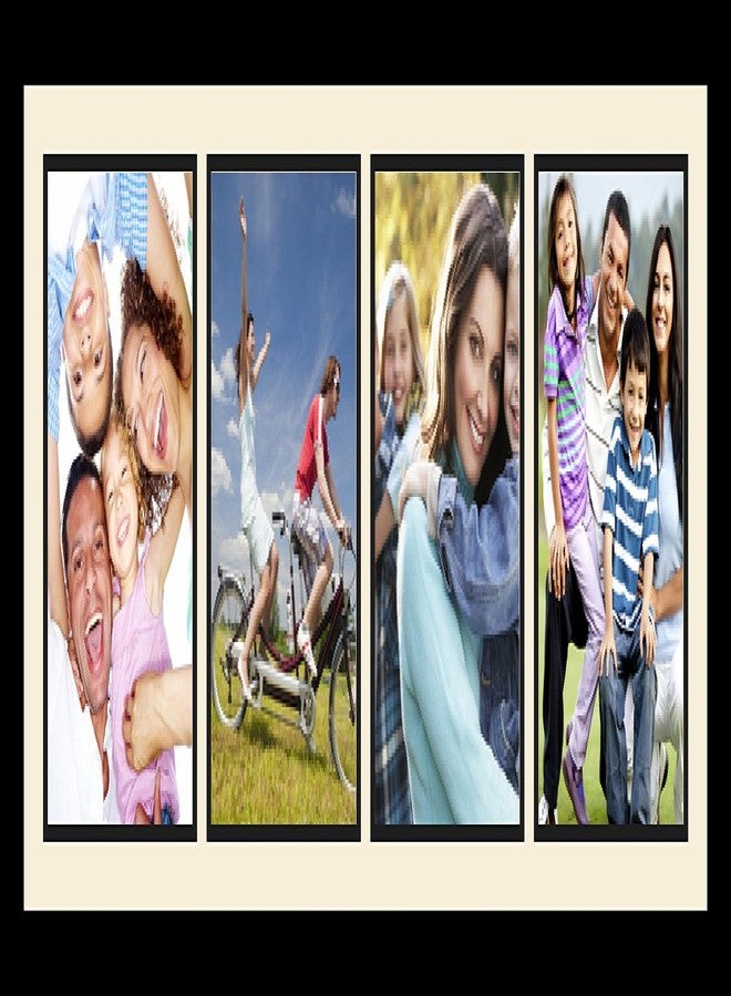 ArtToFrames Collage Photo Frame Single Mat with 4-8x10 Openings and Satin Black Frame. - Image 3