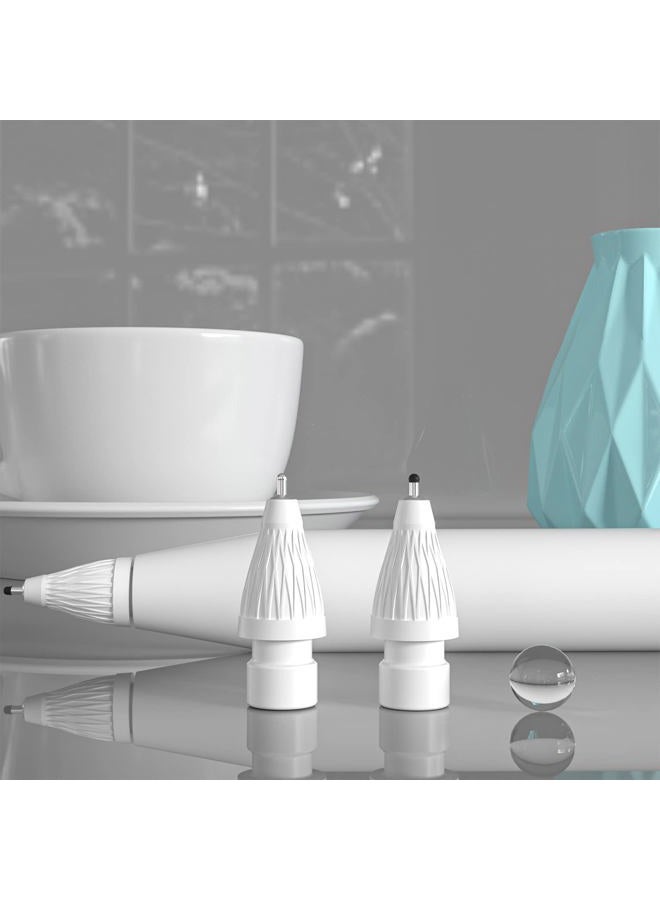 REEYEAR Upgraded [Pen Like ]Pencil Tips fits for Apple 2nd 1st Gen iPad Pro Pencil,No Wear Out Fine Point Pen Tip &Noiseless Friction Nib Covers Set, Make iPencil 1/2 Work a Charm,White - Image 5