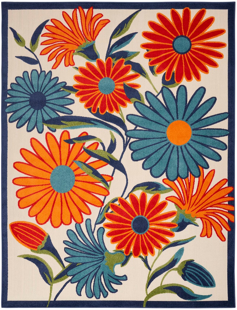 Nourison Home Aloha Multicolor 5'3" x 7'5" Area Rug - Easy Clean, Non Shedding, Bed Room, Living Room, Dining Room, Kitchen (5' x 8') - Image 4