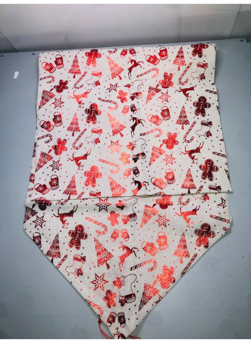 2 Meter Christmas Tablecloth with Santa and Christmas Reindeer Tablecloth - Image 2