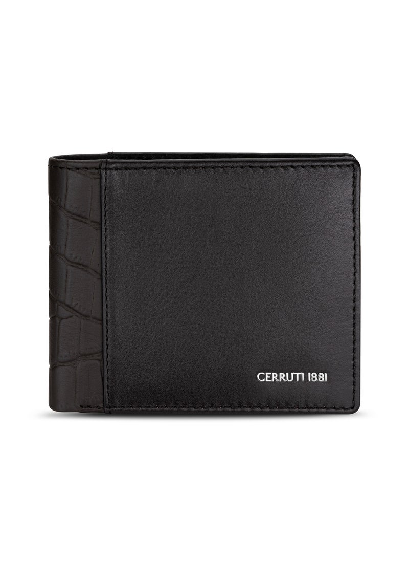 CERRUTI 1881 CERRUTI MENS LEATHER WALLET IN PLAIN W/CROCO TRIMS 110X90MM BROWN  - Image 1