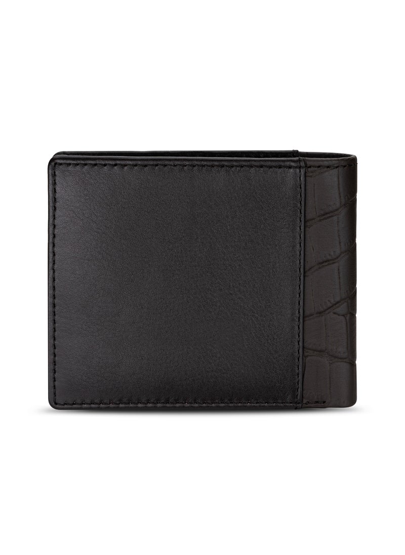 CERRUTI 1881 CERRUTI MENS LEATHER WALLET IN PLAIN W/CROCO TRIMS 110X90MM BROWN  - Image 2