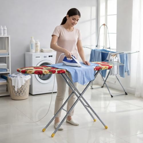 Maanit Wooden Heavy Self Standing Ironing Board/Table 18 Inch | Foldable Portable Iron Board with Iron Stand | Strong Stable Base for Home Use - Image 1