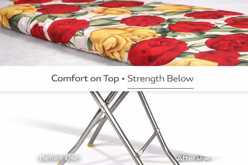 Maanit Wooden Heavy Self Standing Ironing Board/Table 18 Inch | Foldable Portable Iron Board with Iron Stand | Strong Stable Base for Home Use - Image 2