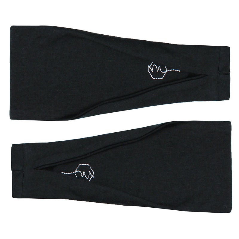 Maven Thread Black, Women's 4" Thick Non Slip Sweatbands - 2 Pack - For Yoga, Running, Gym Workouts, Cycling, Hiking, and Other Sports Activities - Image 1