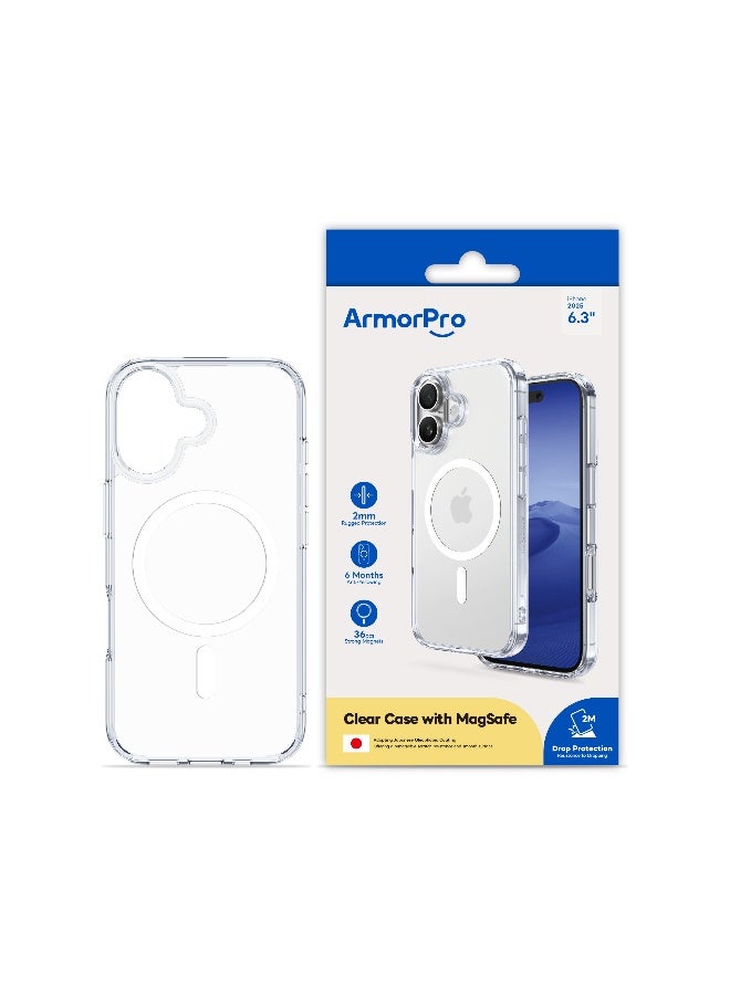 ArmorPro iPhone 17, Clear Case, MagSafe Compatible, White clear - Image 4