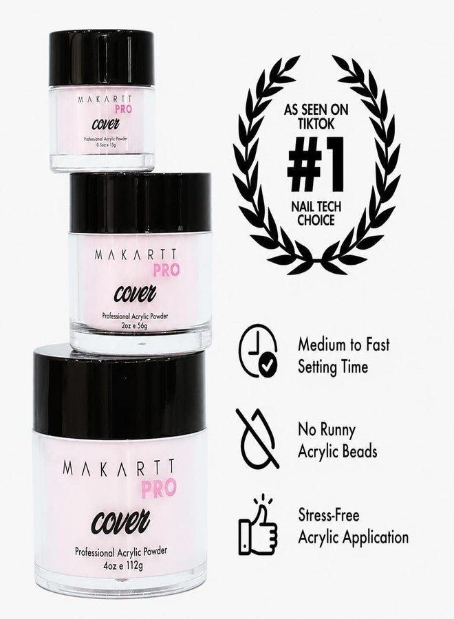MakarttPro Acrylic Powder Set - 4 Colors 0.5oz Cover Powders for Nail Extension, Sculpting & Overlay - Cool Tone Collection for Professionals (Nude Essentials) - Image 4