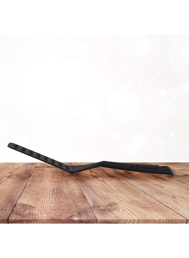 Berndes Berndes Spatulas for Non Stick Cookware - Turner Spatula Ergonomically Designed Black Slotted Spatula Turner Nonstick Kitchen Tool  - Image 4