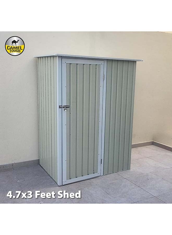 Cameltough Outdoor Metal Storage Shed 4.7 X 3 feet with Heavy Duty Storage Boxes 42L And 60L, Weather Resistant, Garden Shed Combo, Perfect for Storing Garden Tools, Yard Tools and Garage - CT-206 - Image 2