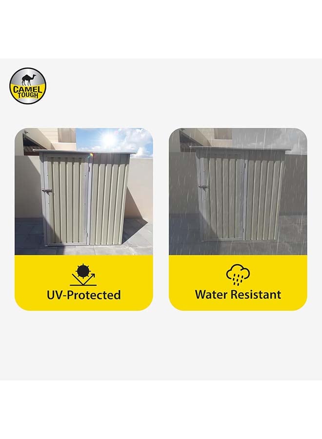 Cameltough Outdoor Metal Storage Shed 4.7 X 3 feet with Heavy Duty Storage Boxes 42L And 60L, Weather Resistant, Garden Shed Combo, Perfect for Storing Garden Tools, Yard Tools and Garage - CT-206 - Image 4